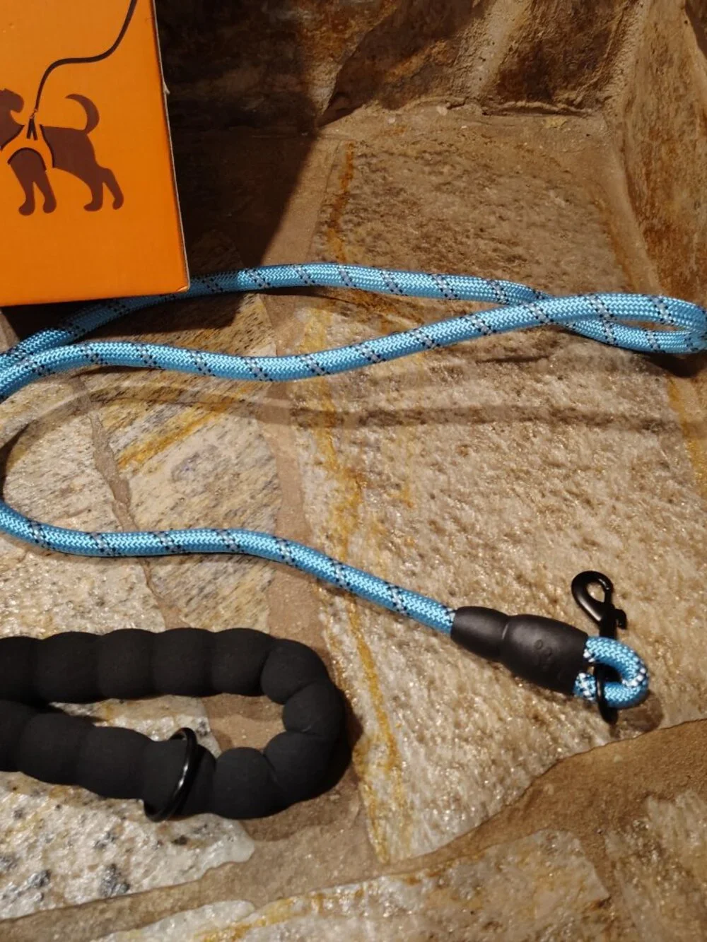 BeautyZoo Reflective Dog Leash Only 5 Feet Blue